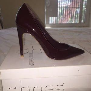 Vintage Burgundy Pointed Toe Heel